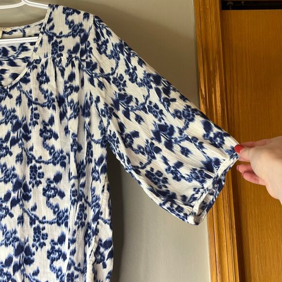 Sonoma Blue & White 3/4 Sleeve Blouse Size 1X - Picture 8 of 13